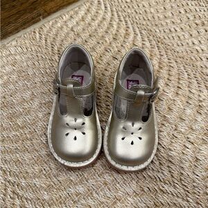 L'Amour Gold T-Strap Mary Jane’s